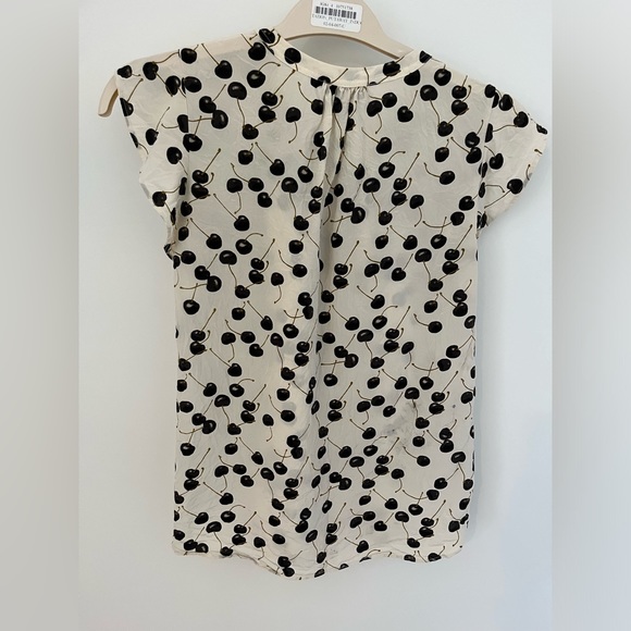 J.Crew Silk Blouse - Black Cherry Print - Picture 1 of 3